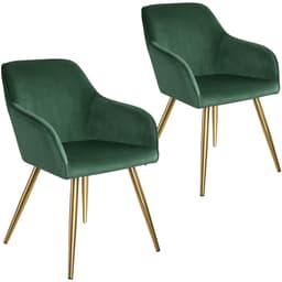 Stol Marilyn velour, guld
