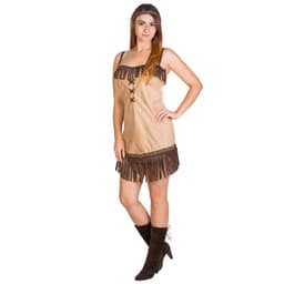 tectake Indianer kostume med hårbånd M, brun
