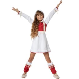 Eskimopige børnekostume