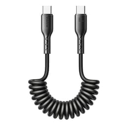 Pikalatauskaapeli autoon Joyroom Type-C - Type-C Easy-Travel Series 60W 1,5m, kierretty (musta)