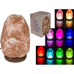LED-saltlampa med färgskiftande ljus 10 x 13 cm