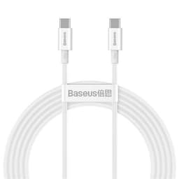 Baseus Superior USB-C-kaapeli QC PD 100W 5A 2m - Valkoinen