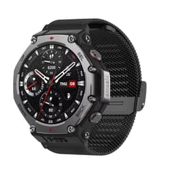 Sølv klokkerem i rustfritt stål for Amazfit T-Rex 3 Sort