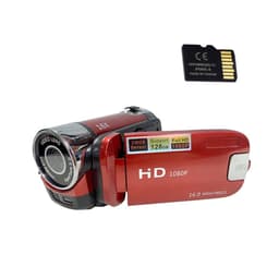 16MP HD Digitalkamera Camcorder med Hukommelseskort - 1080p, 16x Zoom Rød