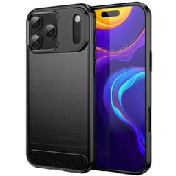 Børstet silikondeksel iPhone 17 Pro - Sort