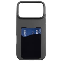Silikon deksel med kortholder iPhone 17 Pro Max - Svart