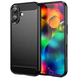 Børstet silikondeksel iPhone 17 - Sort