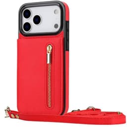 Zipper halskjede deksel iPhone 17 Pro Max - Rød