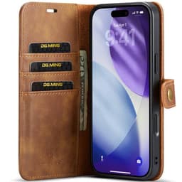 Mobil lommebok DG-Ming 2i1 iPhone 17 Pro Max - Brun