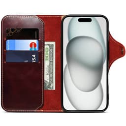 Denior mobildeksel lær iPhone 17 Pro - Okseblod