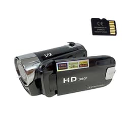 16MP HD Digitaalikamera Videokamera Muistikortilla - 1080p, 16x Zoom Musta