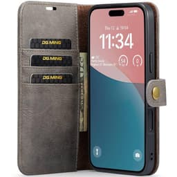 Mobil lommebok DG-Ming 2i1 iPhone 17 - Grå