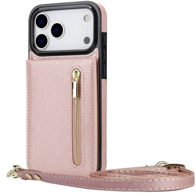 Zipper necklace case iPhone 17 Pro Max - Rosè
