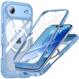 9H hærdet glas, stødsikkert telefoncover kompatibelt med iPhone 17 med trådløs magnetisk opladning
