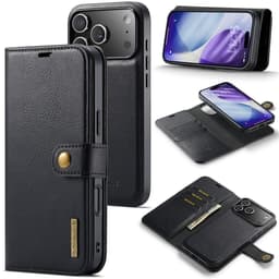 DG MING iPhone 17 Pro 2-in-1 Magneetti Lompakkokotelo - Musta