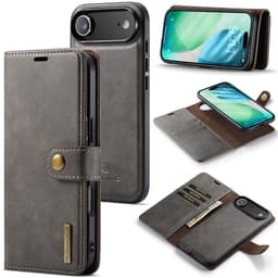 DG MING iPhone Air 2-i-1 Magnet Plånboksfodral - Grå