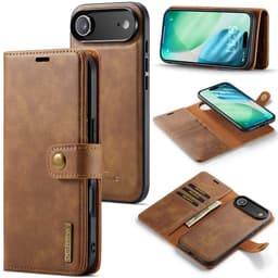 DG MING iPhone Air 2-i-1 Magnet Plånboksfodral - Brun