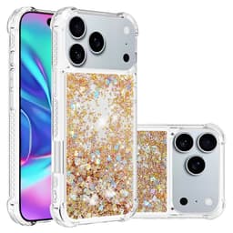 SKALO iPhone 17 Pro Max Kvicksand Glitter Skal - Guld