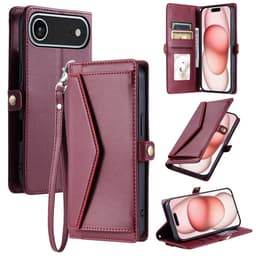 SKALO iPhone Air PU-Læder Kuvert Flip Cover - Rød