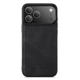 DG MING iPhone 17 Pro Max Premium PU-Läder Hybrid Skal - Svart