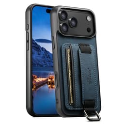 SKALO iPhone 17 Pro Max SUTENI H13 PU-läder Korthållare Skal - Blå