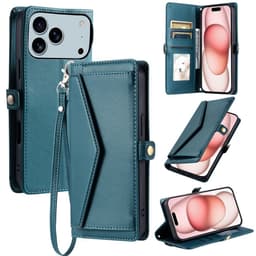 SKALO iPhone 17 Pro Max PU-Läder Envelope Plånboksfodral - Grön
