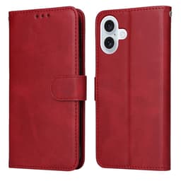 SKALO iPhone 17 PU-nahka Lompakkokotelo - Punainen