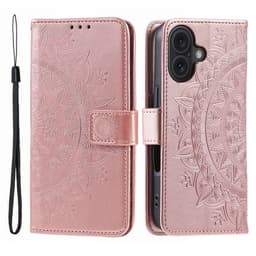 SKALO iPhone 17 Mandala Plånboksfodral - Roséguld