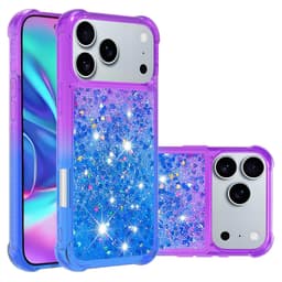 SKALO iPhone 17 Pro Kvicksand Glitter Skal - Lila-Blå