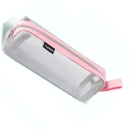 Genomskinligt Pennfodral i Mesh Rosa