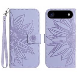 SKALO iPhone Air Kohokuvioitu Kukka Lompakkokotelo - Violetti