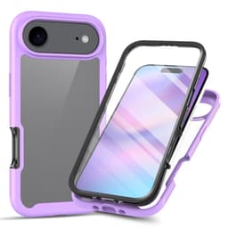SKALO iPhone Air Shockproof Clear Hybrid+Näytönsuoja Suojakuori - Violetti
