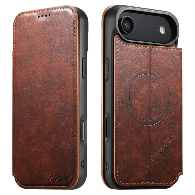SKALO iPhone Air SUTENI J05 PU-Läder Plånboksfodral - Khaki