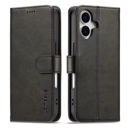 SKALO iPhone 17 LC.IMEEKE Premium PU-läder Plånboksfodral - Svart