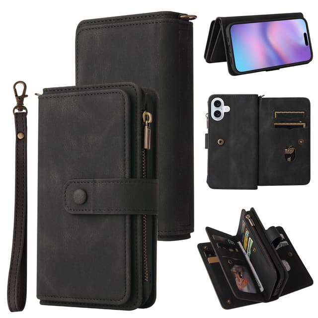 SKALO iPhone 17 KT-2 Big Wallet 17-RUM Flip Cover - Sort