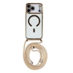 SKALO iPhone 17 Pro Max TPU Color Edge Halskæde Cover - Guld