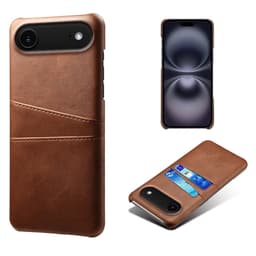 SKALO iPhone Air PU-Läder Korthållare Skal - Brun