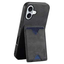 SKALO iPhone 17 DENIOR PU-Læder Kortholder Cover - Sort