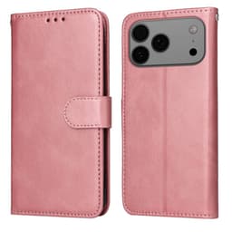 SKALO iPhone 17 Pro Max PU-läder Plånboksfodral - Rosa