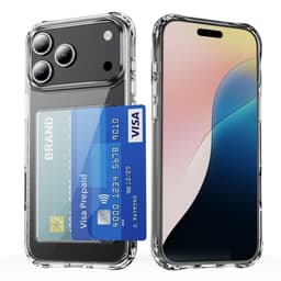 SKALO iPhone 17 Pro Läpinäkyvä Korttitasku Suojakuori - Läpinäkyvä