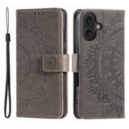 SKALO iPhone 17 Mandala Plånboksfodral - Grå
