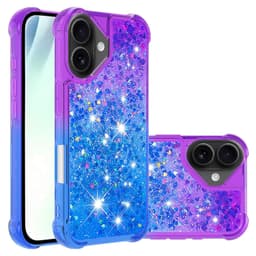 SKALO iPhone 17 Kvicksand Glitter Skal - Lila-Blå