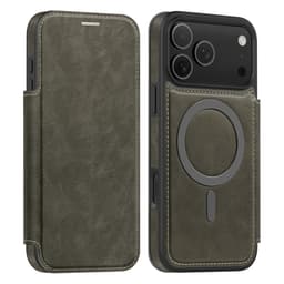 SKALO iPhone 17 Pro Slim Plånboksfodral - Grå