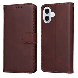 SKALO iPhone 17 PU-læder Flip Cover - Brun