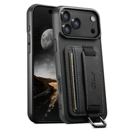 SKALO iPhone 17 Pro Max SUTENI H13 PU-läder Korthållare Skal - Svart