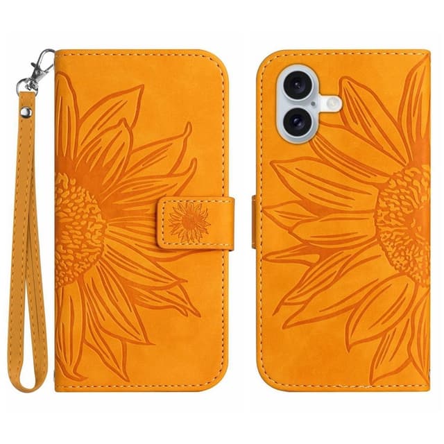 SKALO iPhone 17 Embossed Flower Plånboksfodral