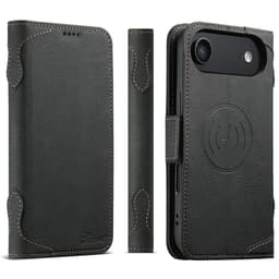 SKALO iPhone Air SUTENI J07 PU-Läder Plånboksfodral - Svart
