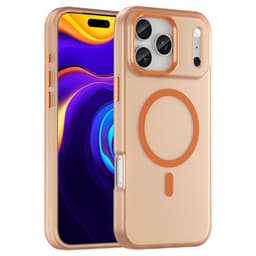 SKALO iPhone 17 Pro Max Matta Translucent Hybrid Suojakuori - Oranssi