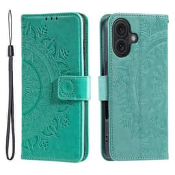 SKALO iPhone 17 Mandala Plånboksfodral - Turkos