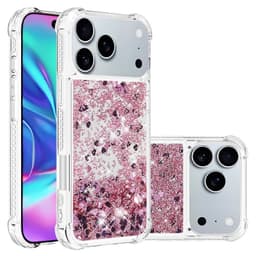 SKALO iPhone 17 Pro Kvicksand Glitter Skal - Rosa